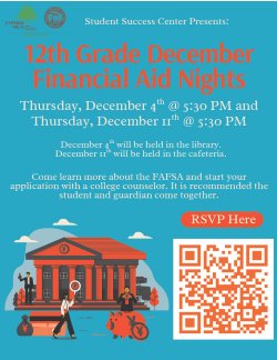 December 4 and 11th Financial Aid Evening Events Notice